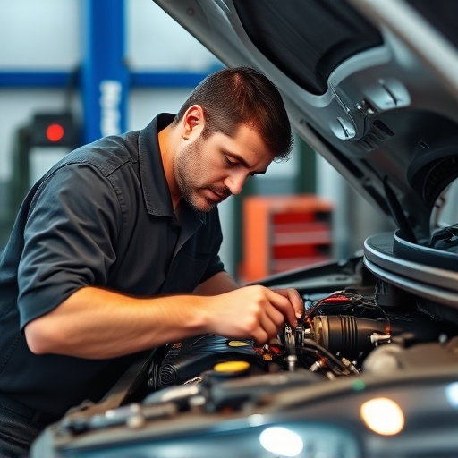 auto technician working