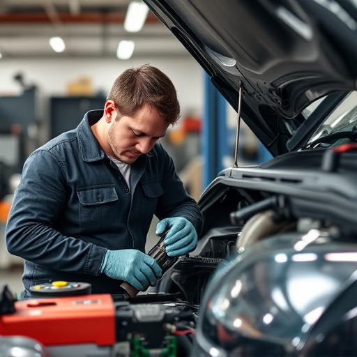 auto technician working