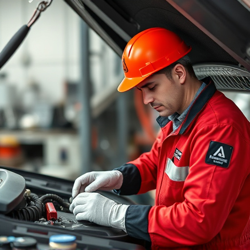 auto technician working