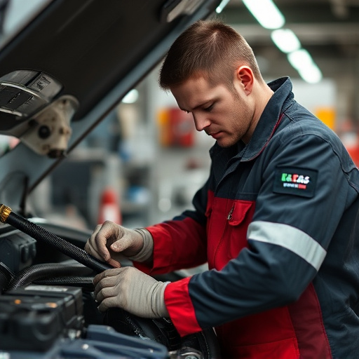 auto technician working