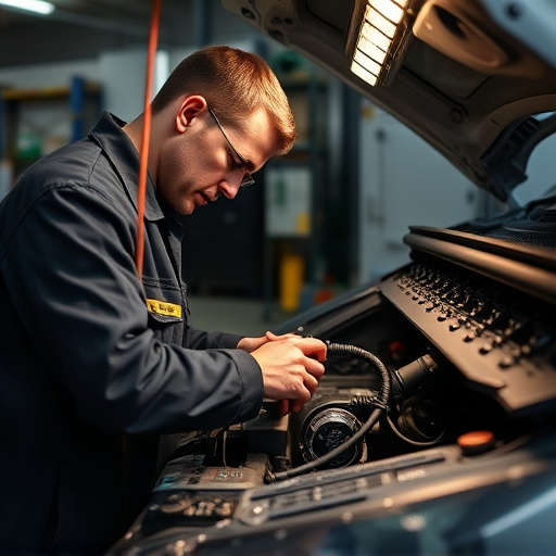 auto technician working