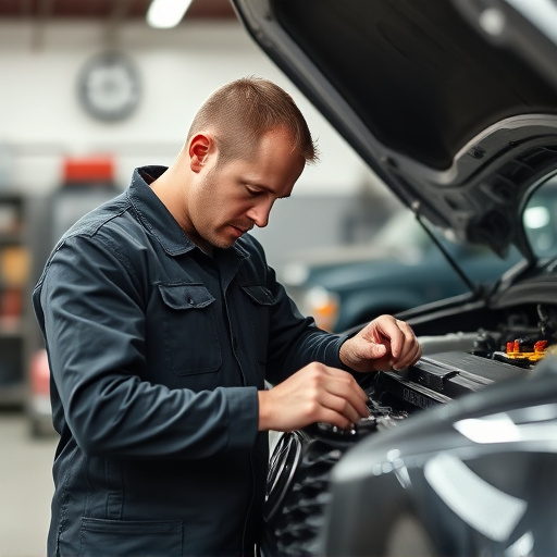 auto technician working