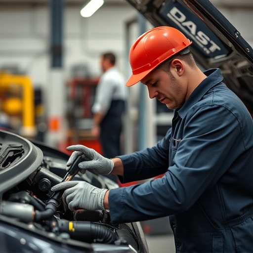 auto technician working