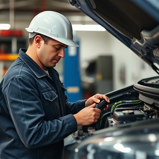 auto technician working