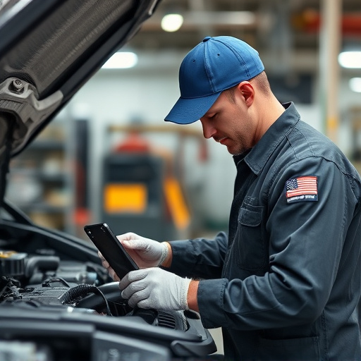 auto technician working