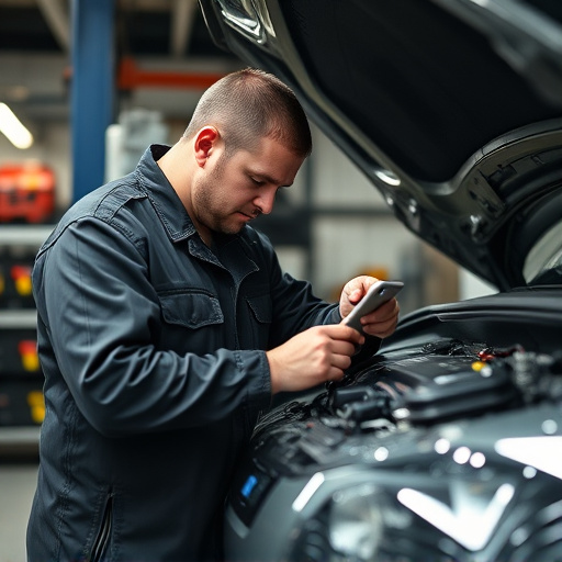 auto technician working