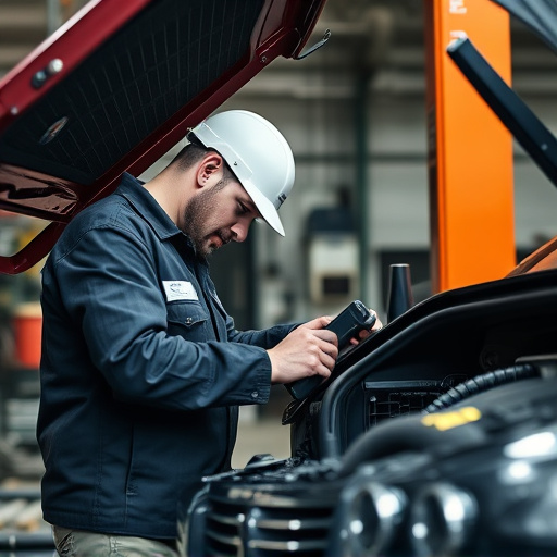auto technician working