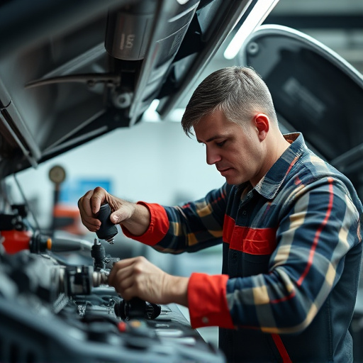 auto technician working
