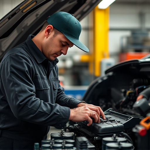 auto technician working