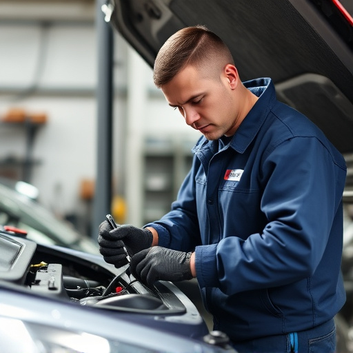 auto technician working