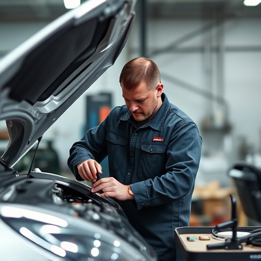 auto technician working
