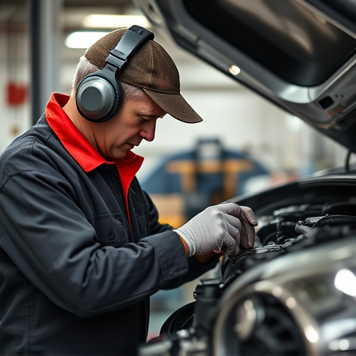 auto technician working
