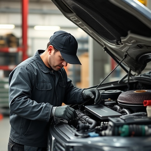 auto technician working