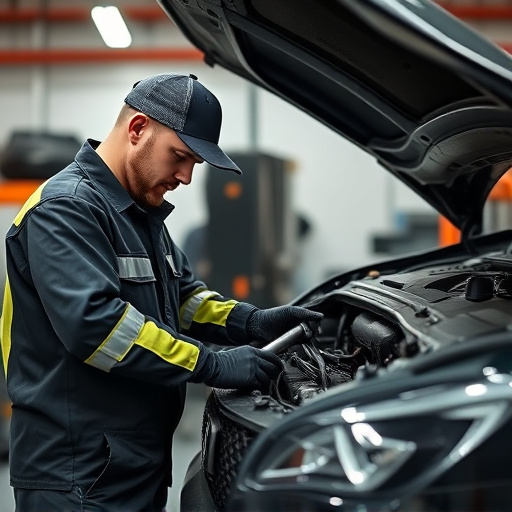 auto technician working