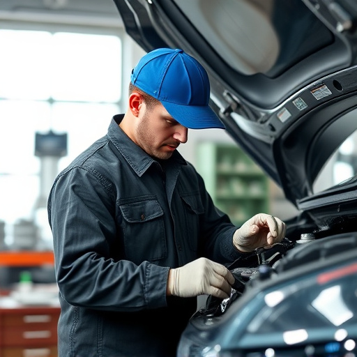 auto technician working