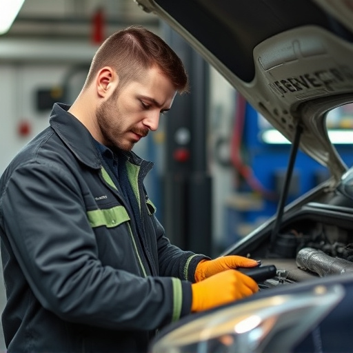 auto technician working