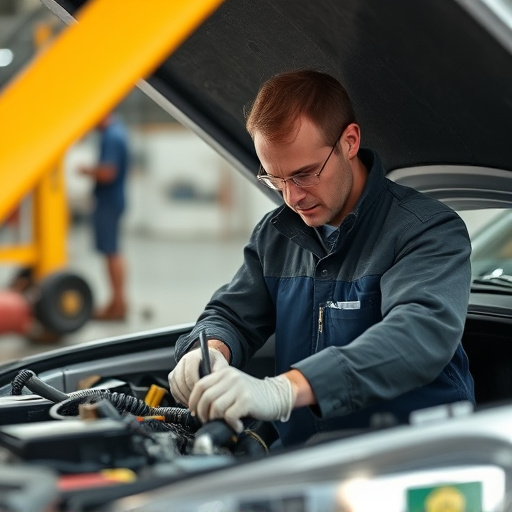 auto technician working