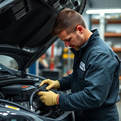 auto technician working