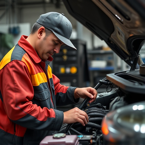 auto technician working