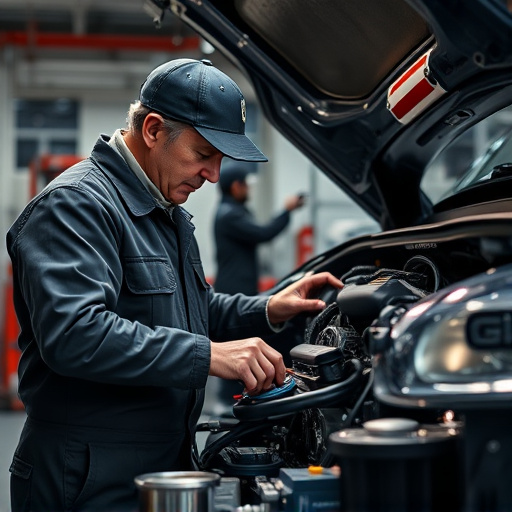 auto technician working