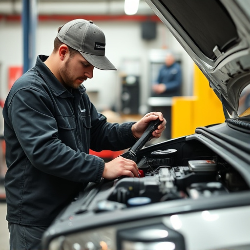 auto technician working