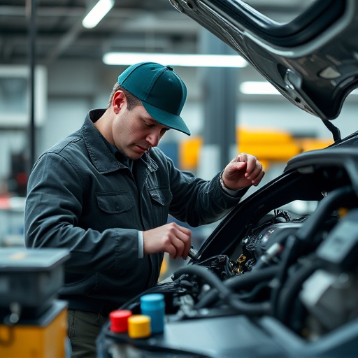 auto technician working