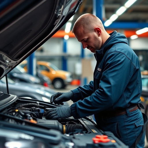 auto technician working