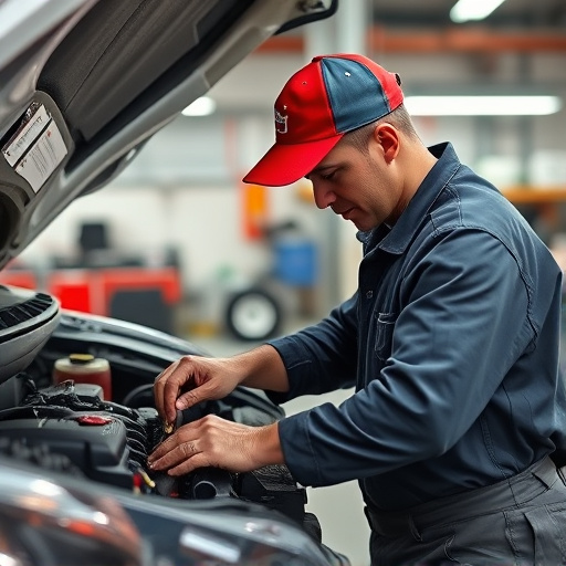 auto technician working