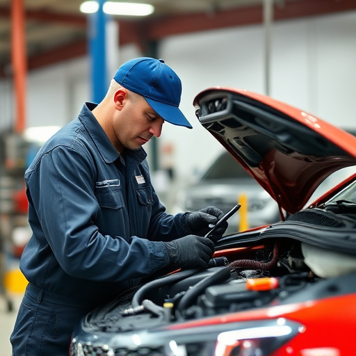 auto technician working