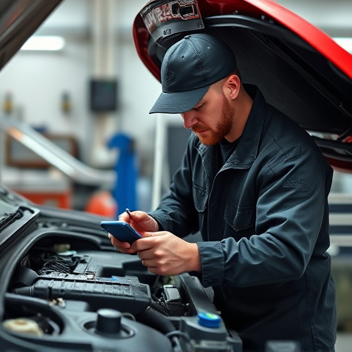 auto technician working