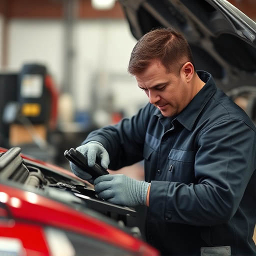 auto technician working