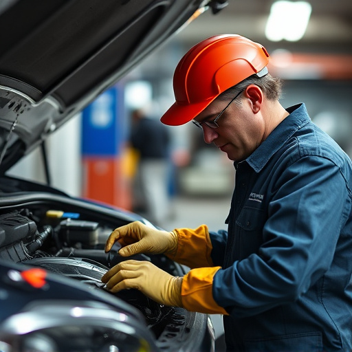 auto technician working