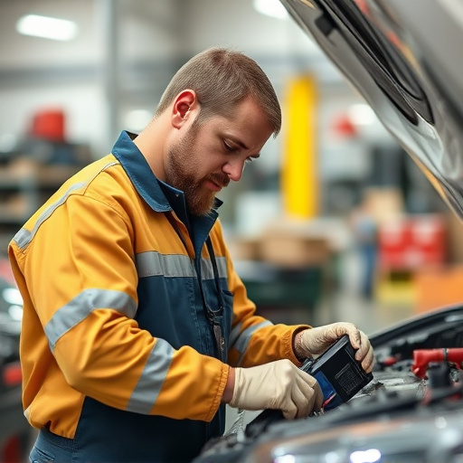 auto technician working