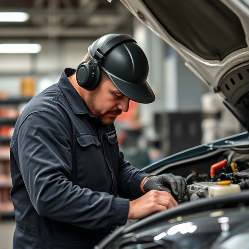 auto technician working