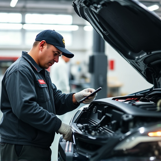 auto technician working
