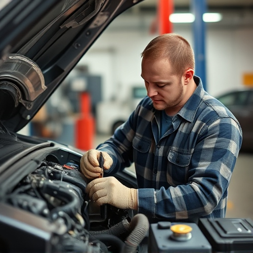 auto technician working