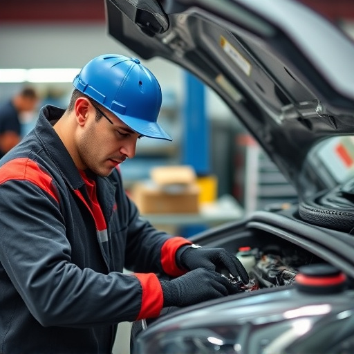 auto technician working