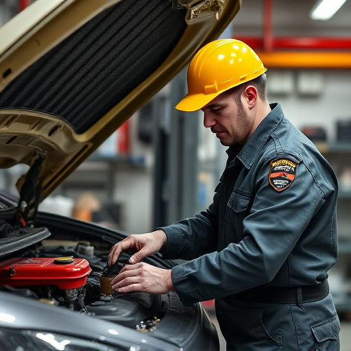 auto technician working