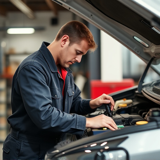 auto technician working