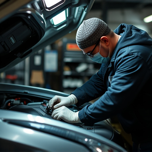 auto technician working