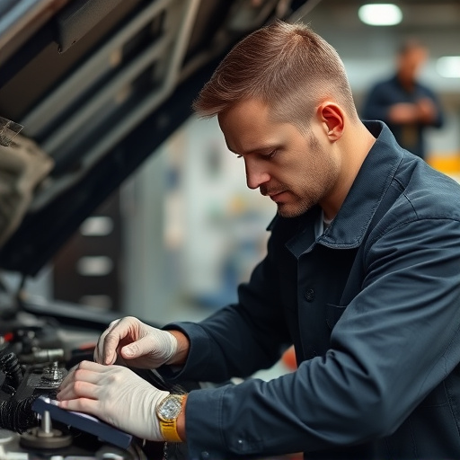 auto technician working