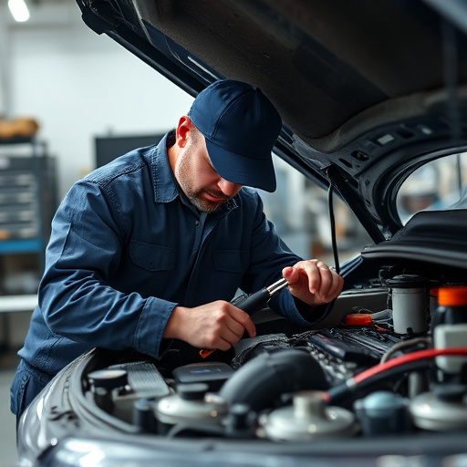 auto technician working