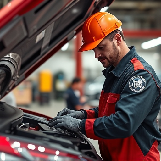 auto technician working