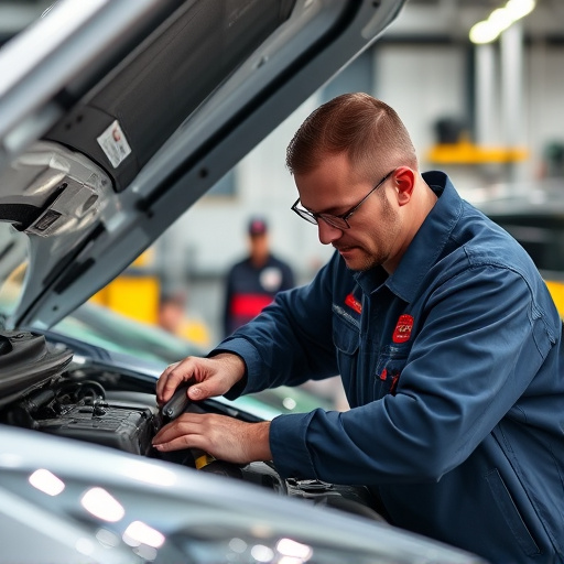 auto technician working