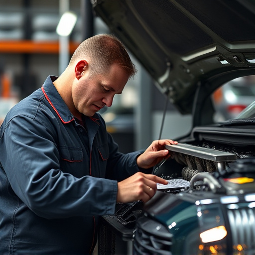 auto technician working