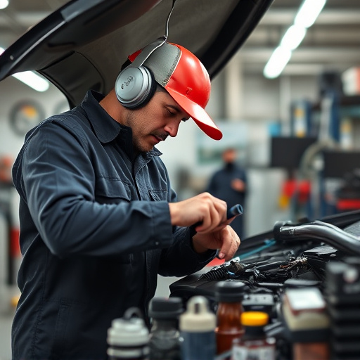 auto technician working