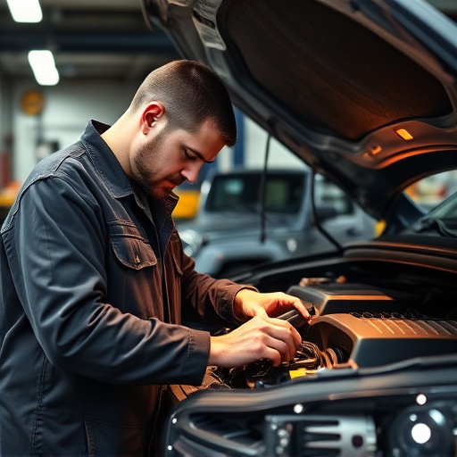 auto technician working