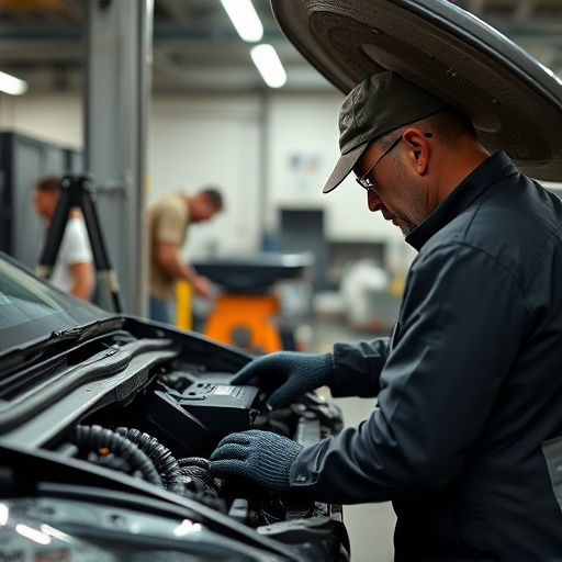 auto technician working