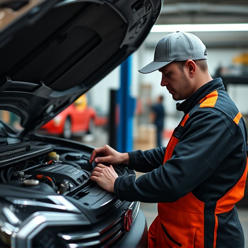 auto technician working