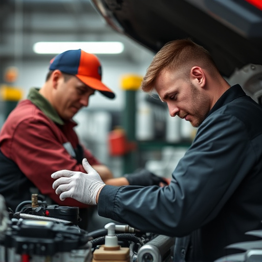 auto technician working